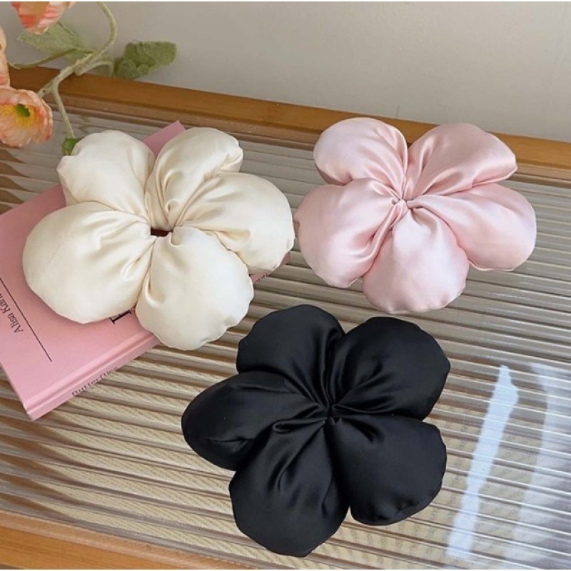 แหวนผมขนาดใหญ่ดอกไม้สามมิติผู้หญิงหวานขด Scrunchie แฟชั่นเครื่องประดับผม ราคา ถูกที่สุด ดีลบีเคเค แกลเลอรีภาพที่ 8