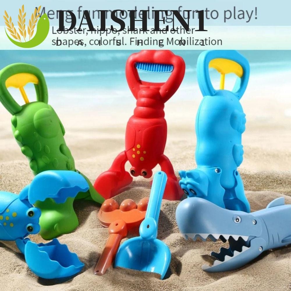 ของเล่น DAISHEN1 Sand Grabber, อุปกรณ์จับเล็บกุ้งก้ามกราม คลิปของเล่นจระเข้ฉลามเพื่อการศึกษา, เครื่องมือขุดชายหาดการ์ตูนน่ารักสัตว์แบบโต้ตอบของเล่นเล่นชายหาดริมทะเล