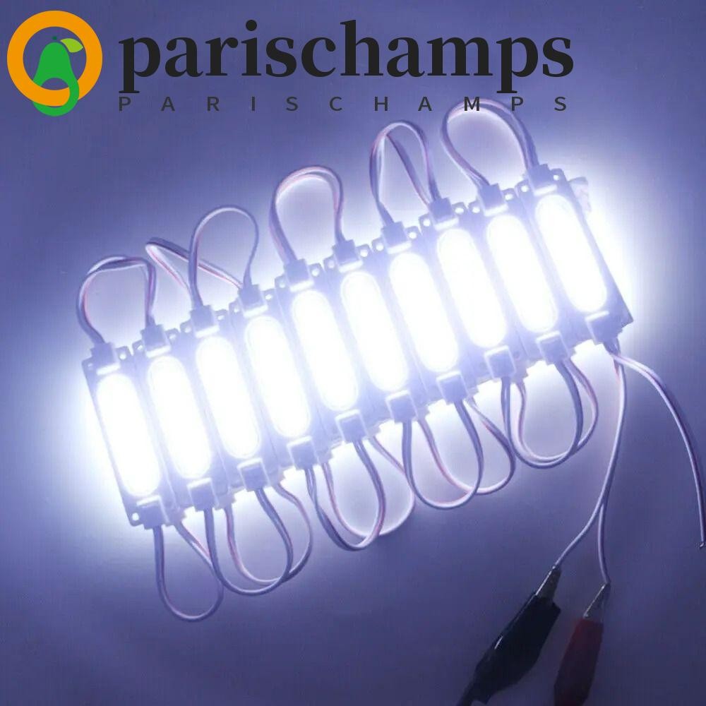 Parischamps 10 ชิ้น/ล็อต COB LED Module, กันน้ํา 12V LED Back Light, ไฟหยุด Super Bright สีขาวสีแดงสีเขียวสีฟ้าสีเหลืองสีชมพู Backlight โมดูลรถบรรทุกด้านข้าง Marker