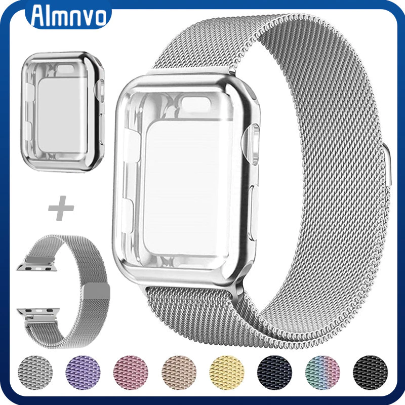 กรณี Tpu + Milanese Loopสายนาฬิกาสำหรับ Apple Watch Series 11 10 9 8 7 6 5 iWatch Ultra/SE 3 49mm 46mm 45mm 42 44 40mm