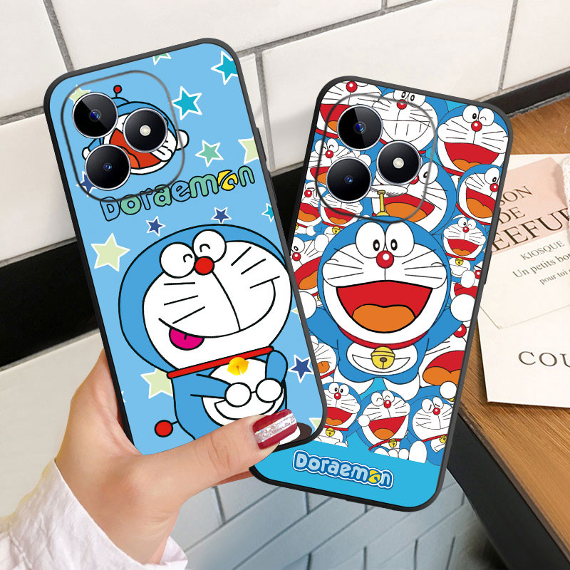 สําหรับrealme C21Y C25Y C30 C30S C31 C33 C35 C53 C55 C51 C61 C63 C65 C67 นุ่มSilicoenเคสโทรศัพท์ฝาครอบDoraemon