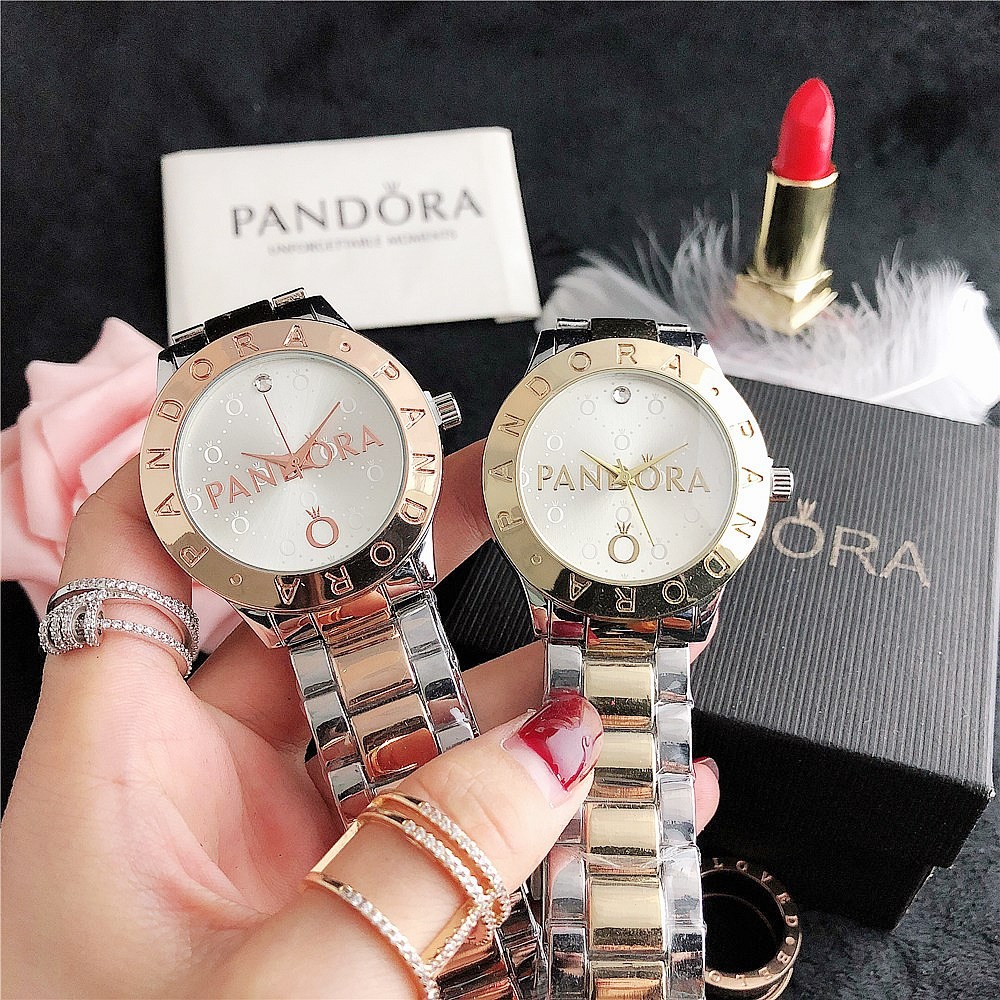 Pandora Top นาฬิกาผู้หญิงธุรกิจแฟชั่นลําลองนาฬิกาสแตนเลสนาฬิกาผู้หญิง