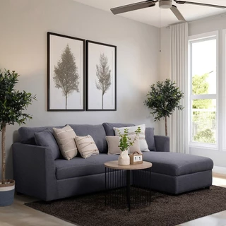 SB Design Square โซฟาเข้ามุมขวา รุ่น Riki สีเทา (198x148x82 ซม.) แบรนด์ SOFA SOLUTIONS