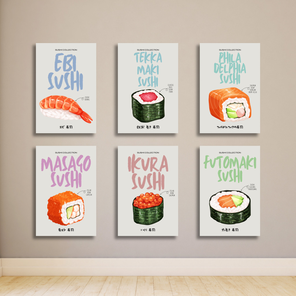 WALL DECORTATION JAPANESE SUSHI TYPE MASIGO SUSHI