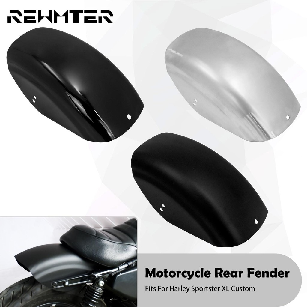 Yรถจักรยานยนต์ Bobber สั้นแบนด้านหลัง Fender Mud Guard Cafe Racer Mudguard สำหรับ Harley Sportster X