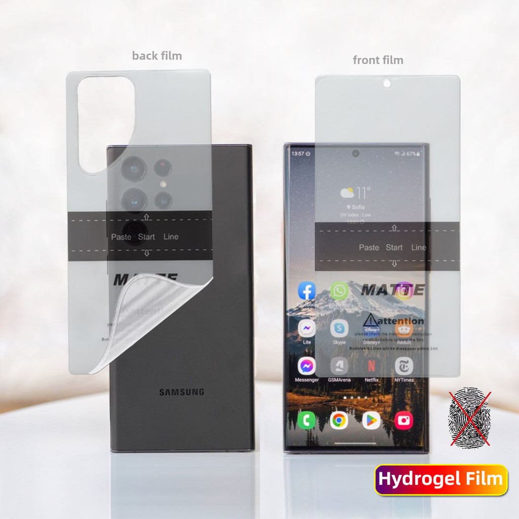 Matte ด้านหน้า/ด้านหลังฟิล์มHydrogelสําหรับVivo IQOO Z9S Pro Z9 Turbo + Z9X Z9 lite 11 11S 12 10 8 9
