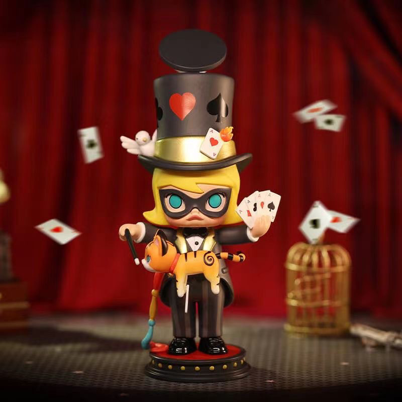 MOLLY รูปนักมายากลรูปแขวนการ์ด POPMART จัสมินตุ๊กตาน่ารักเครื่องประดับของขวัญ