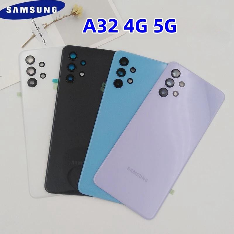 สําหรับ Samsung Galaxy A32 4G 5G A325 A326 ฝาหลังแบตเตอรี่เปลี่ยนกรอบ