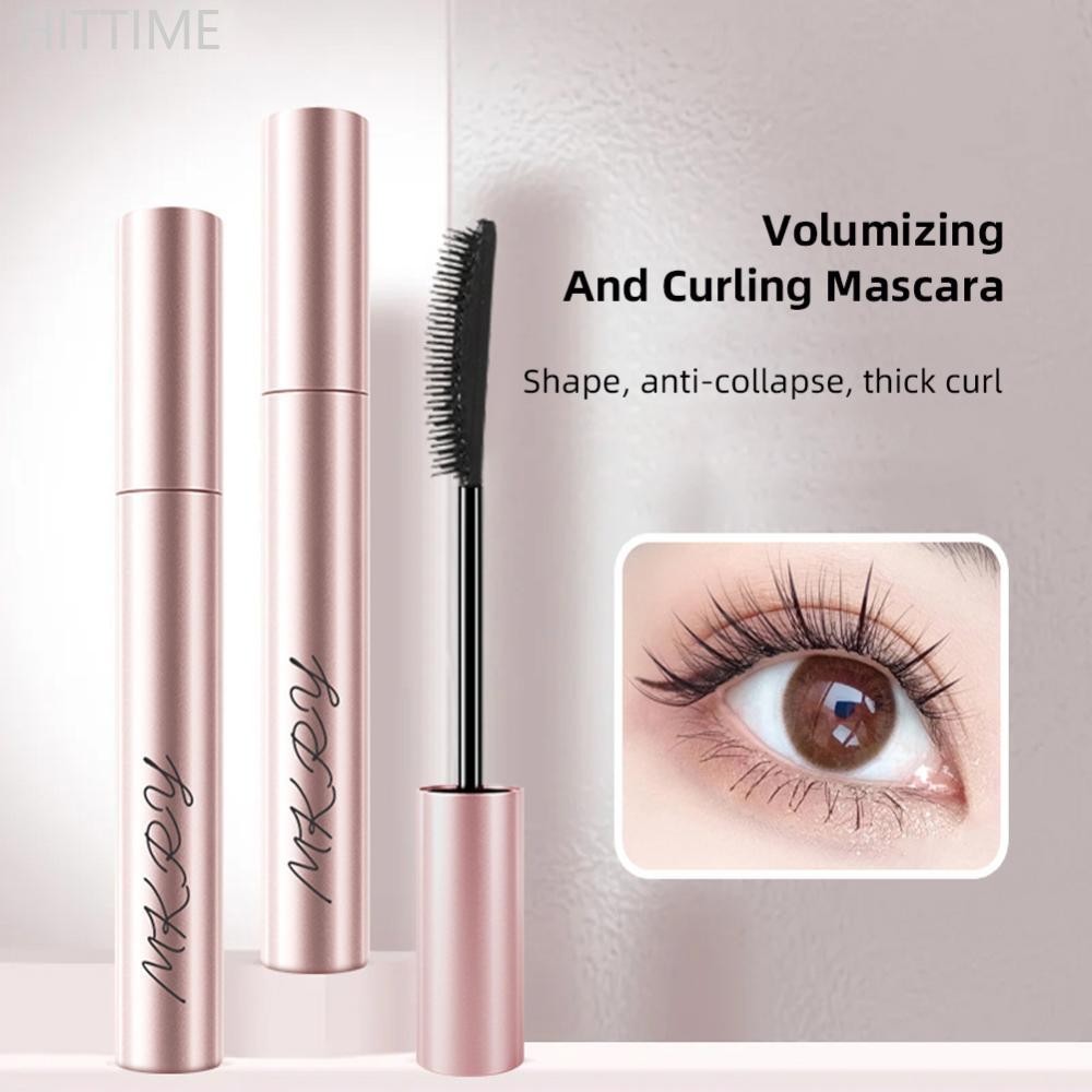 Hittime หนาเรียวมาสคาร่ากันน้ํา Sweatproof Non-smudge Long-lasting Curling Shaping มาสคาร่าผู้หญิงแต่งหน้าเครื่องสําอาง E6Q5