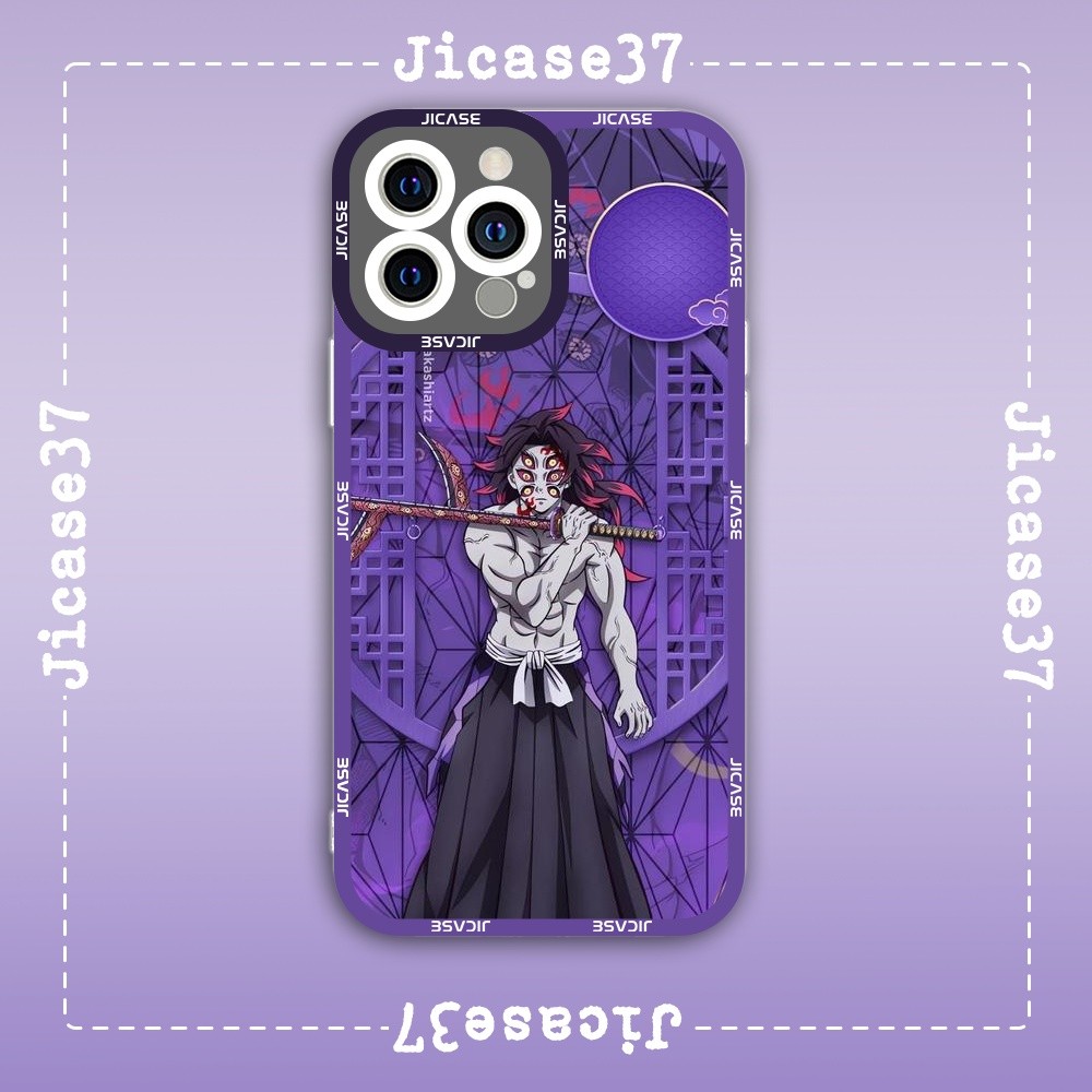 Samsung Xiaomi Oppo Anime Kimetsu no yaiba Square Edge iPhone Case Yoriichi Character Demon Slayer S
