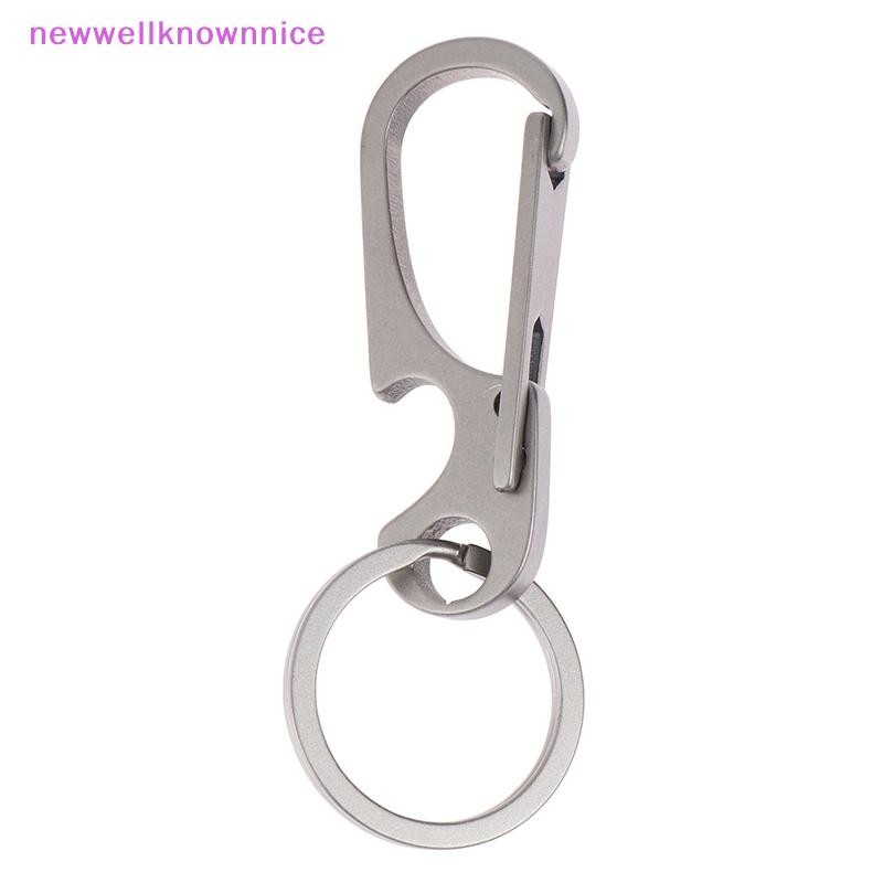 Newwellknownnice 1 PC Titanium Alloy Carabiner Multi-function พวงกุญแจ OutdoorWaist แขวนแหวนหัวเข็มขัดที่เปิดขวดเบียร์เครื่องมือ TH
