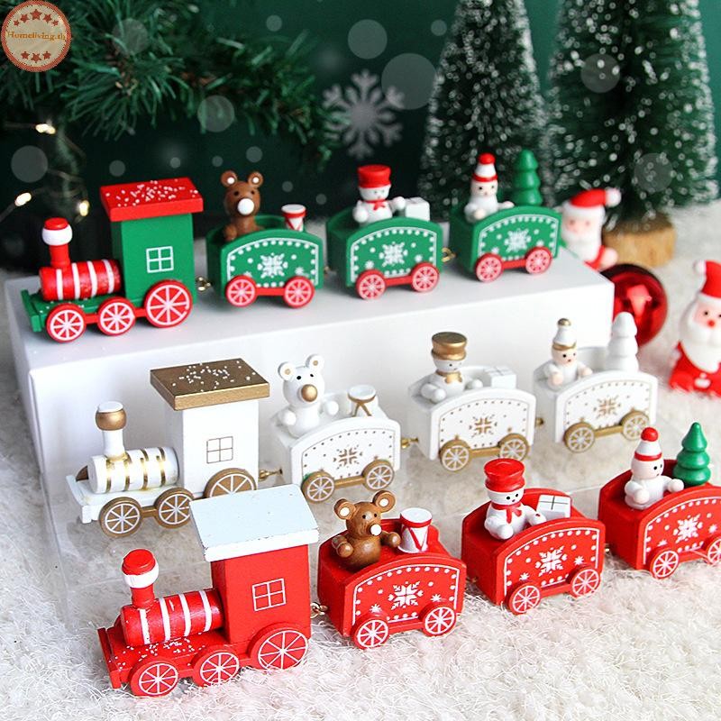 บ้าน คริสต์มาส 4-ปม รถไฟขนาดเล็กตกแต่งของขวัญเด็กคริสต์มาสปีใหม่พรรคตกแต่ง ไทย