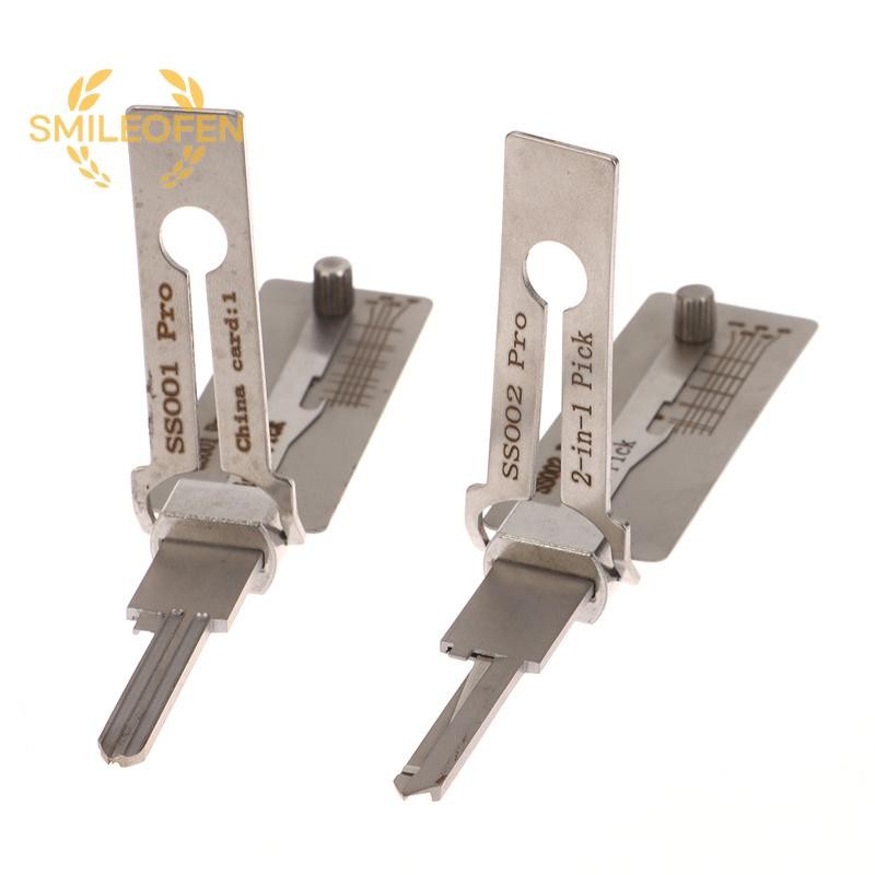 [Smileofen] 2 In 1 Lock Key Precision Hook And Pick Set O-Ring Pick-up Kits ซ่อมบํารุงรักษาเครื่องมือรถปลดล็อควิศวกรรม SS001 SS002 ใหม่