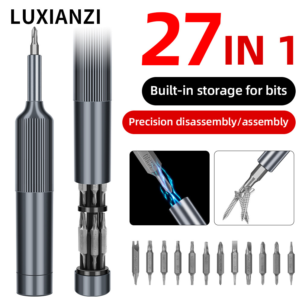 Luxianzi 27in1 Precision Screw Driver Kit ไขควงเครื่องมือบิตแม่เหล็กอเนกประสงค์แบบพกพา