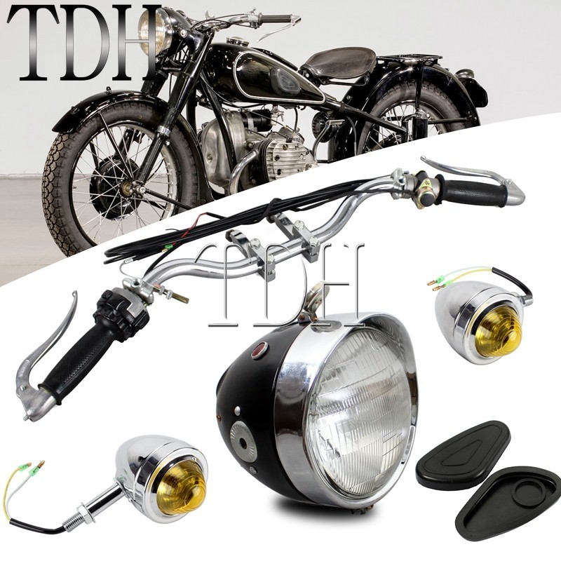 TH For BMW R71 R72 R66 R68 R12 R75 R69 R5 M72 Handlebar Hand Grip Headlight Turn Signal Light Tank T
