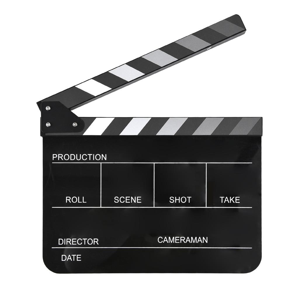 ฟิล์ม Clapperboard อะคริลิค Clapboard ภาพยนตร์ Directors Slate Cut Action Scene Clapper Board ฟิล์ม 