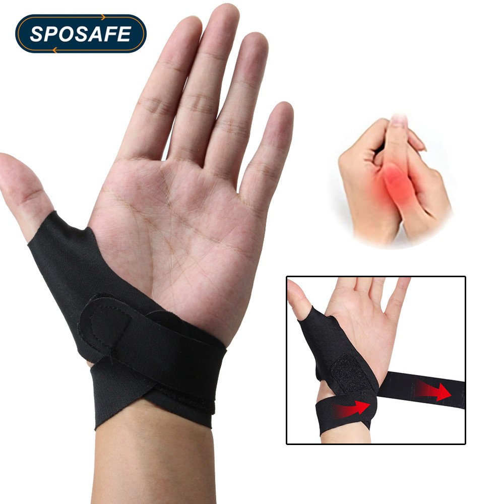 1ชิ้นข้อมือสนับสนุนรั้งกีฬาการออกกําลังกายการฝึกอบรมมือป้องกันไม้วอร์มวูดข้อมือห่อด้วยห่วงนิ้วหัวแม่มือ-เหมาะสําหรับทั้งขวาและซ้ายมือ