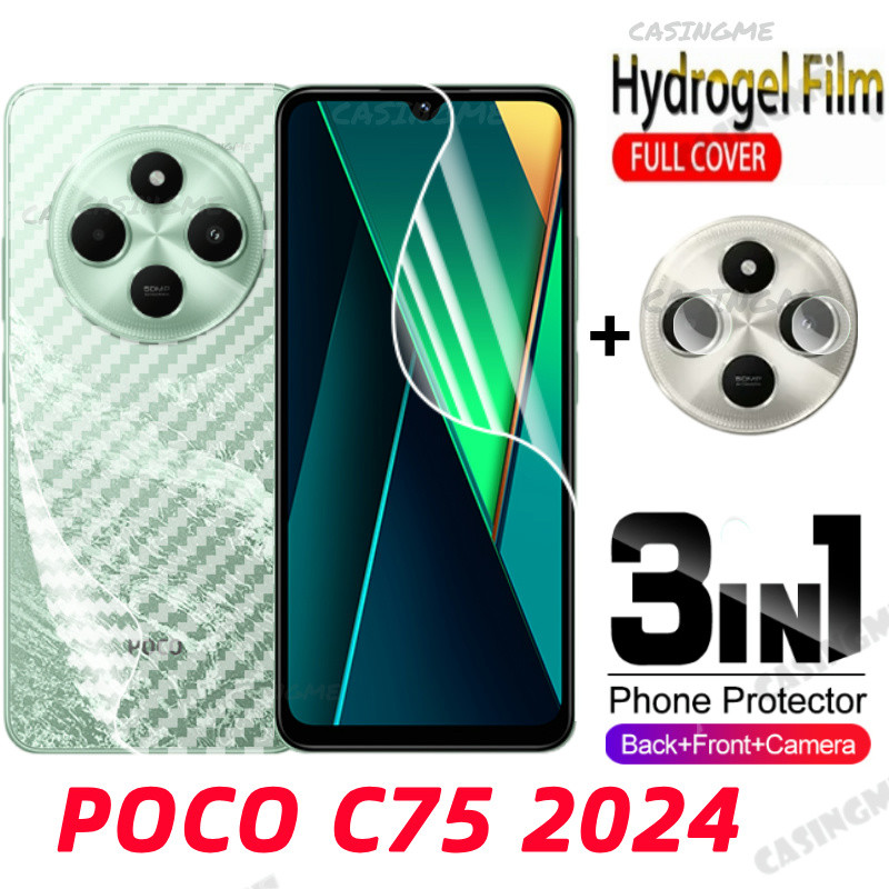 Poco C75 2024 ด้านหน้าด้านหลังคลุมทั้งหมดป้องกันฟิล์มHydrogelสําหรับ POCO C75 PocoC75 C 75 75C 4G 5G