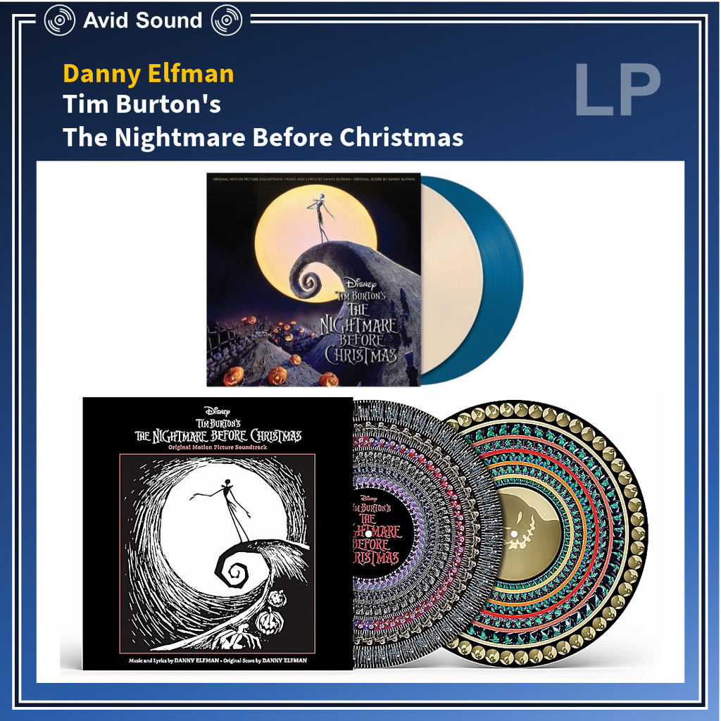 แผ่นเสียง Danny Elfman Tim Burton's The Nightmare Before Christmas OST ใหม่ ซีล Danny Elfman Vinyl LP