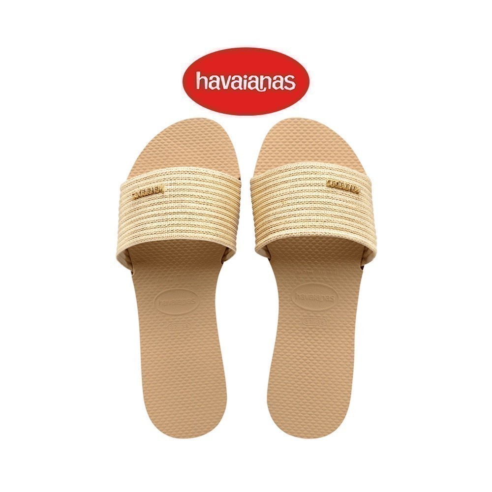 HAVAIANAS รองเท้าแตะผู้หญิง You Malta Metallic Sandals Golden 41473120570F_C3GDXX