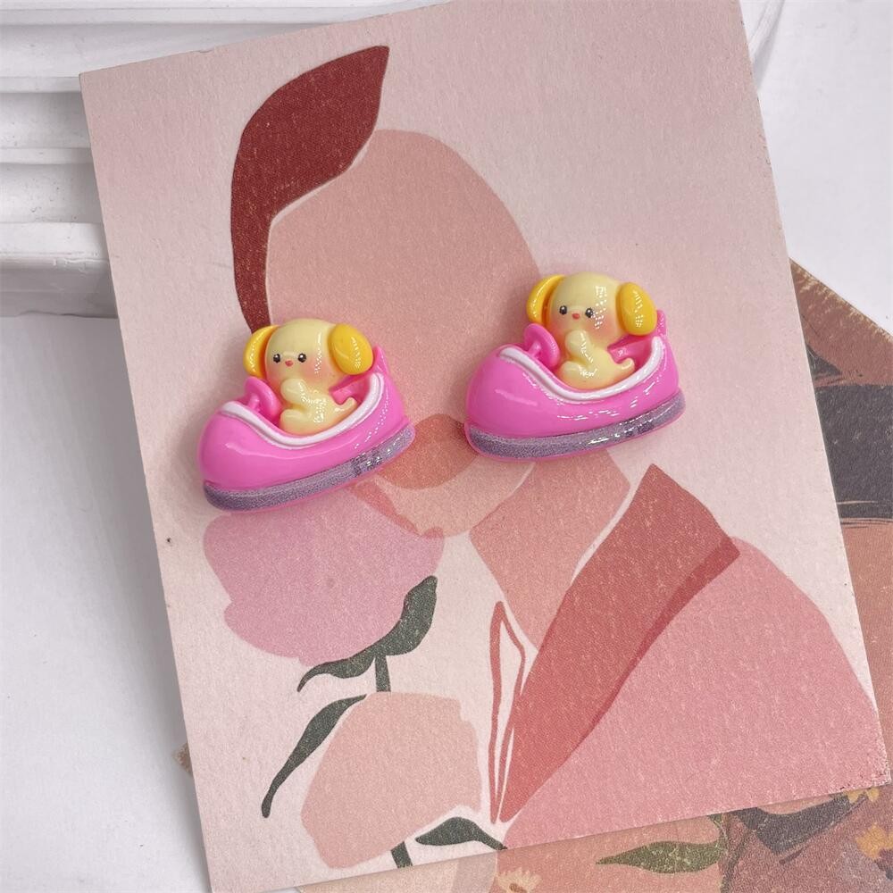 [4 @] สําหรับ Jibbitz Crocs Amusement Park ชุดของเล่นการ์ตูนเรซิ่นเครื่องประดับ diy เคสโทรศัพท์ครีมกาว Handmade กิ๊บติดผมขนาดเล็ก Patch FP