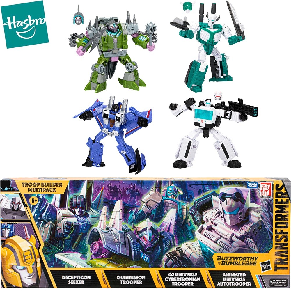 Stocked Hasbro Transformers Buzzworthy Bumblebee Troop Builder Multipack Collectibl Model Toys Actio