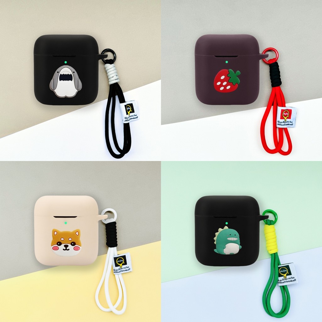 For Marshall Minor IV Case Cartoon Sushi Lanyard Pendant Charm Silicone Soft Case Marshall Minor III Shockproof Shell Protective Cover