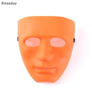 Ritasday Full Face Unisex Street Dance Party Mask คอสเพลย์สีดําสีขาวใหม่