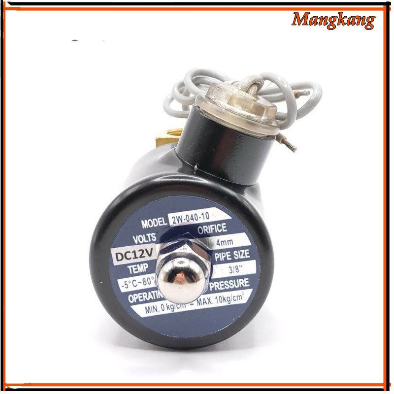 ของใหม่! 2W-040-10 12VDC 4mm min 0 kg/cm - max10 kg/cm โซลินอย 24v 220v