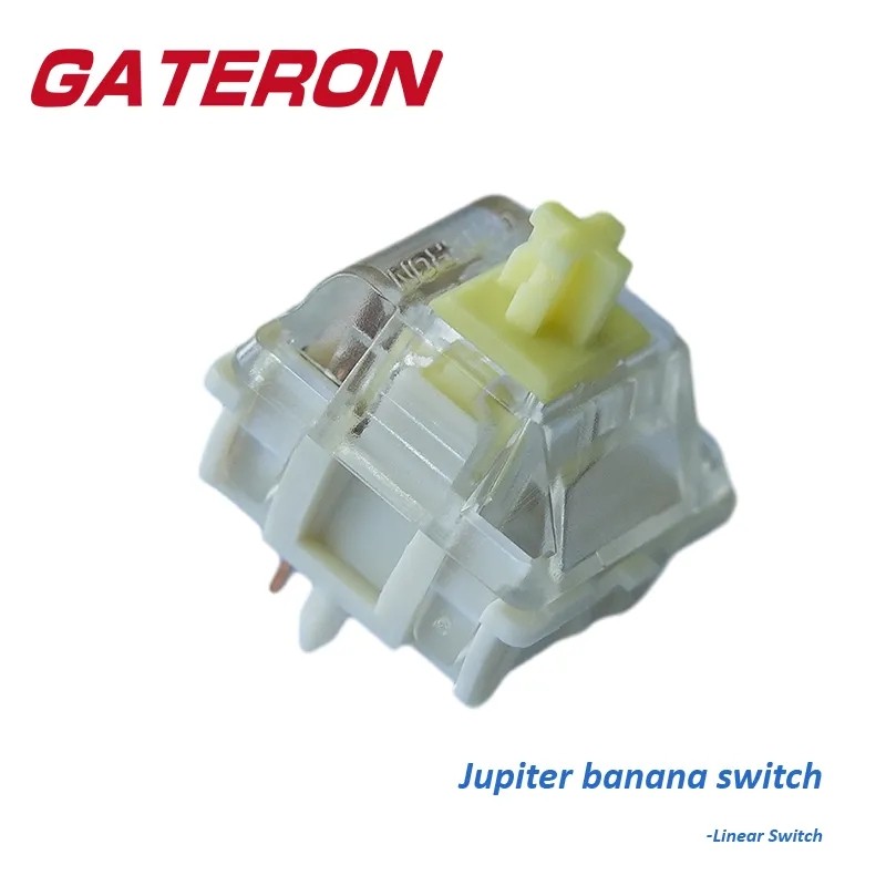 Gateron Jupiter Banana Switch Tactile 5Pin SMD RGB Pre Lubed Switches สําหรับเล่นเกมคีย์บอร์ดแบบกลไก