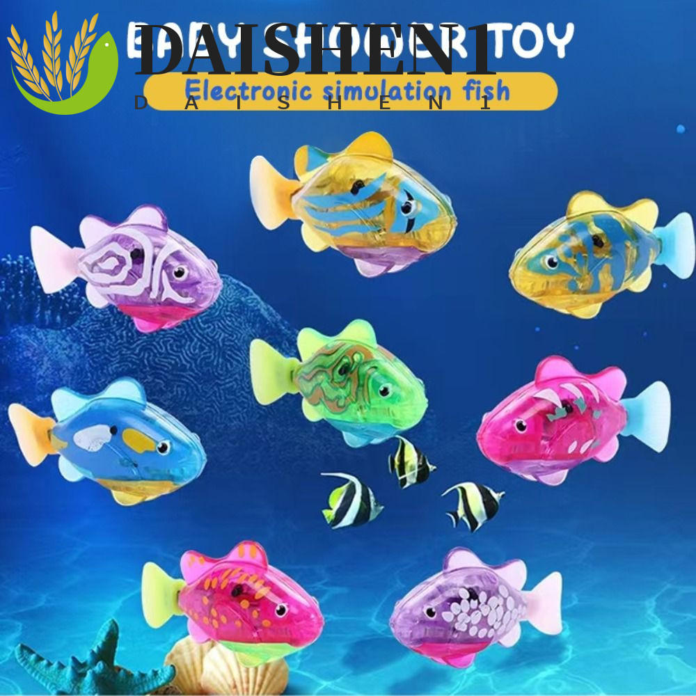 ดาishen1 Magical ว่ายน้ําปลาแบตเตอรี่ขับเคลื่อนปลา Mini Sea สัตว์ของเล่นอาบน้ําเด็กปลาไฟฟ้าของเล่นฤดูร้อนในน้ําเครื่องประดับตู้ปลา