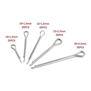 Urlwall 175 ชิ้น Sliver แยก Pins Cotter Fixings ขนาดสารพันสังกะสีเหล็กชุบ Hard Case Link แยก Cotter Pin คุณภาพสูง