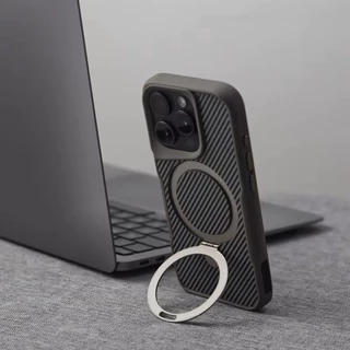 ลายคาร์บอนไฟเบอร์แบบแม่เหล็กเคส For iPhone 18 17 16 15 14 13 12 11 Pro Max เคสไอโฟน 17 Pro พร้อมที่ยึดเคสโทรศัพท์มือถือ