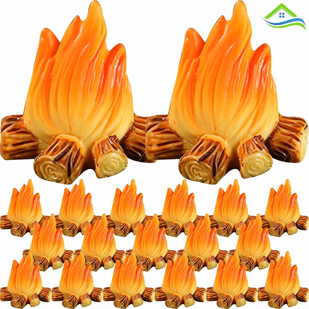 Miniature Bonfire รุ่นเรซิ่น Campfire เครื่องประดับ Micro Props Micro Props กระถางดอกไม้ตกแต่งสวน Hand Diy อุปกรณ์เสริม
