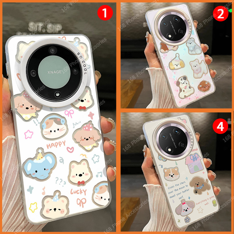 เคส Honor X9C X9B X9A 5G เคส Honor X9C Smart เคสกันกระแทกน่ารักแมวสุนัขสัตว์ ins สไตล์กันกระแทกเคลือ