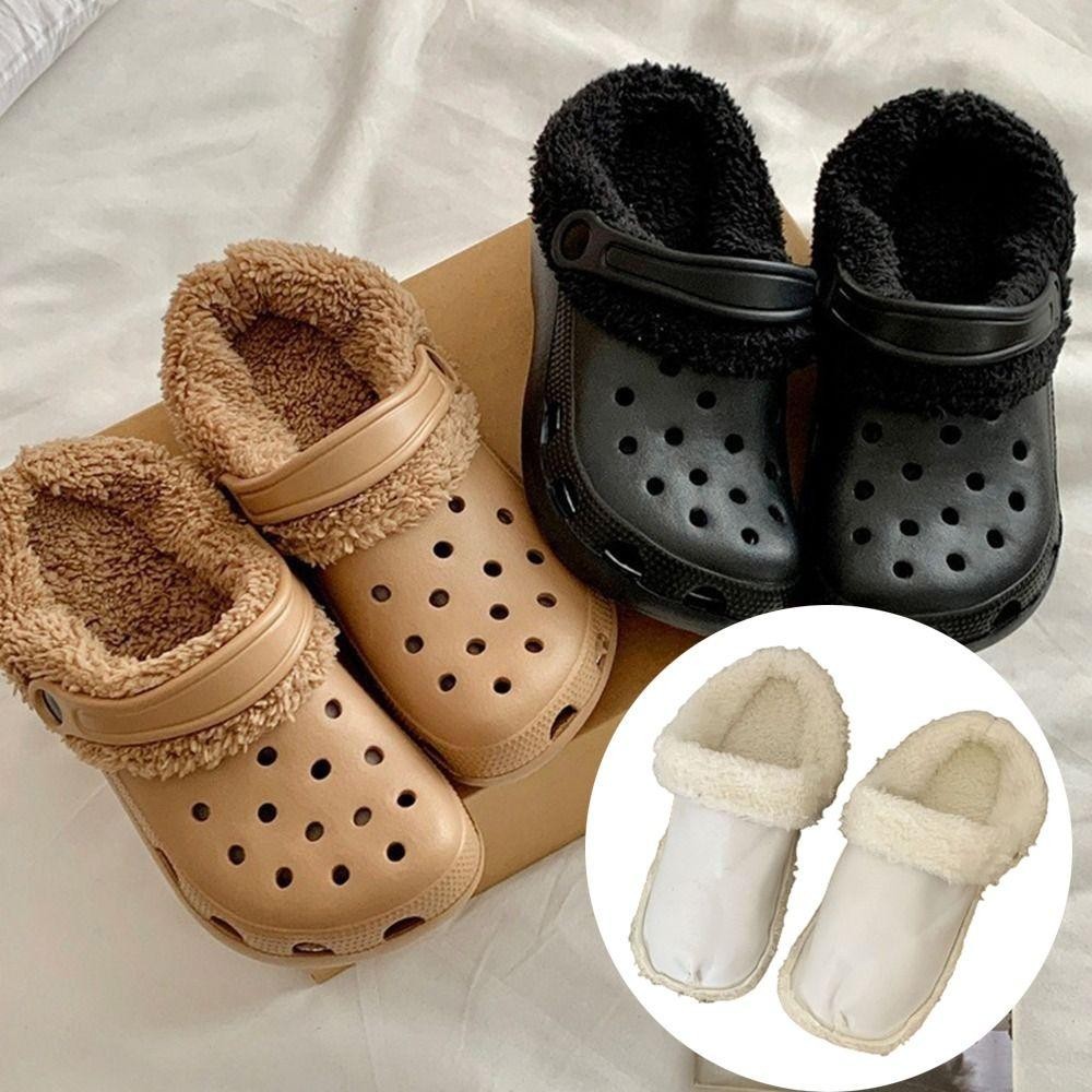 Cabeza Hole รองเท้า Liners, Plush Keep Warm ฤดูหนาว Warm Plush Insoles, Snow Boot Insole นุ่มเปลี่ยนหนา Clogs Liner รองเท้าแตะตกแต่ง