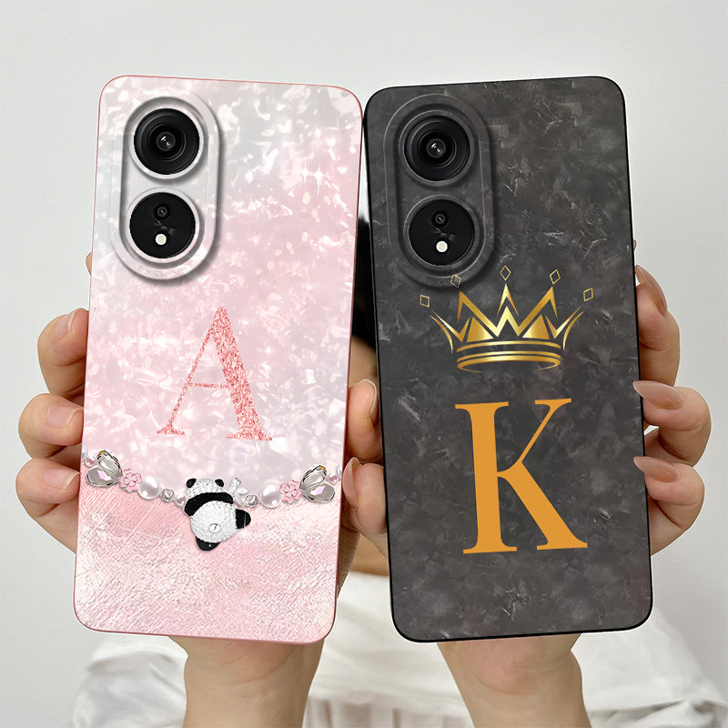 สําหรับ OPPO Reno 8T 5G CPH2505 กันกระแทกเต็มเลนส์กล้องป้องกันเคสโทรศัพท์ Reno8 T 5G แฟชั่นมงกุฎตัวอักษรซิลิโคนอ่อนนุ่มกรณี