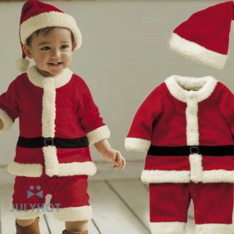 Cool คริสต์มาสเด็ก Santa เครื่องแต่งกายเด็กวัยหัดเดินเด็กสีแดงคริสต์มาสเสื้อผ้าสีแดงชุดสําหรับชายและหญิงปีใหม่ Santa ชุด vn