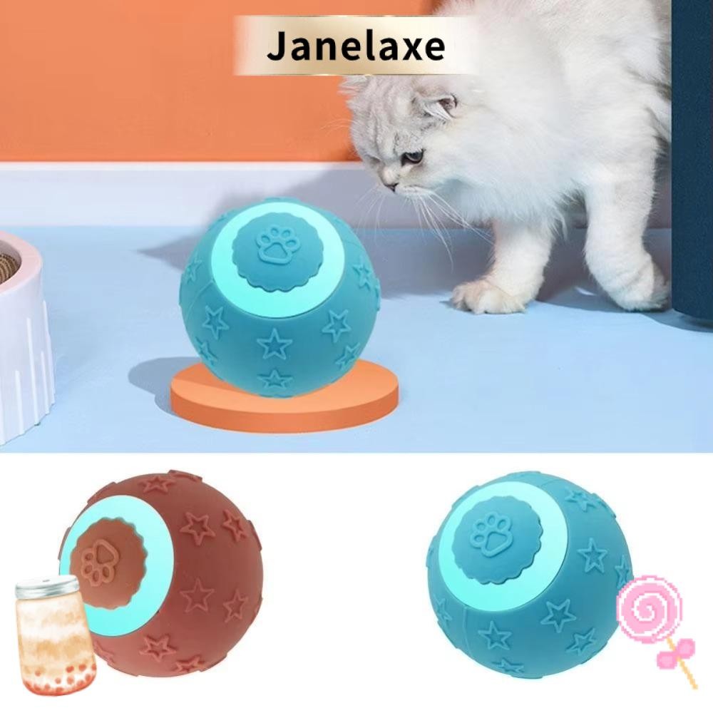 Janelaxe932 ไฟฟ้าแมวของเล่น,อัตโนมัติยืดหยุ่นหมุนสุนัขแมวการฝึกอบรม Ball,ชาร์จ Self-Moving Fast Rolling Self Moving Ball ของเล่นอุปกรณ์สัตว์เลี้ยง