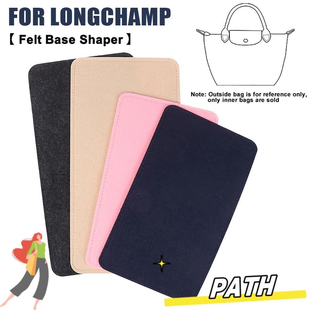 Path 1 ชิ้น Felt Base Shaper, S/M/L Anti ยุบกระเป๋าแผ่นด้านล่าง,ทนทาน Felt เครื่องสําอางแต่งหน้าสีฟ้าสีดําสีชมพู Beige กระเป๋าสนับสนุน Pad เหมาะสําหรับ LongChamp Le Pliage Handle กระเป๋า