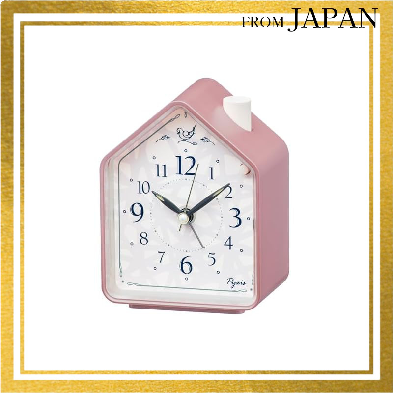 Seiko Clock Alarm Clock Table Clock Analog Pink 110×86×63mm PYXIS NR452PDirect from Japan
