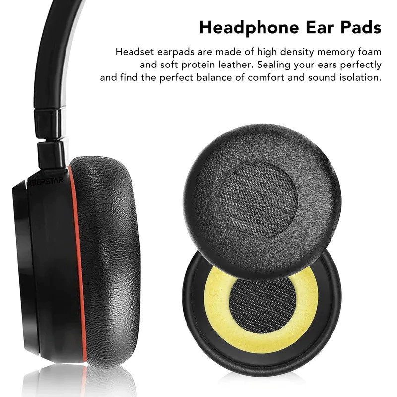 แผ่นรองหูฟังทดแทน หนังโปรตีนระดับมืออาชีพ สำหรับ Jabra Evolve 20 20se 30 30II 40 65 65+