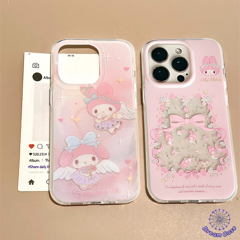การ์ตูนน่ารักเมโลดี้หวานโบว์ดอกไม้นุ่ม เคส IPhone 16 11 13 15 14 12 Pro Max 7Plus XR 15 14 7 8 16 Plus X XS Max SE 2020 - รูปที่ 7