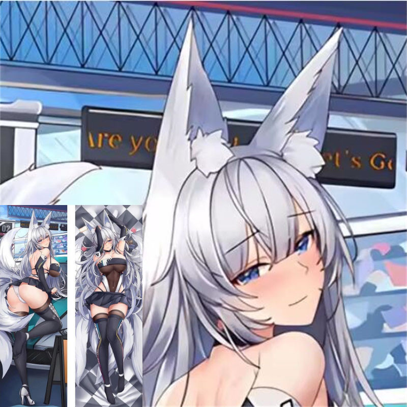 เกม Azur Lane Shinano ปลอกหมอน Dakimakura พิมพ์สองด้านโยนเบาะครอบคลุมตกแต่งปลอกหมอนสําหรับเตียง