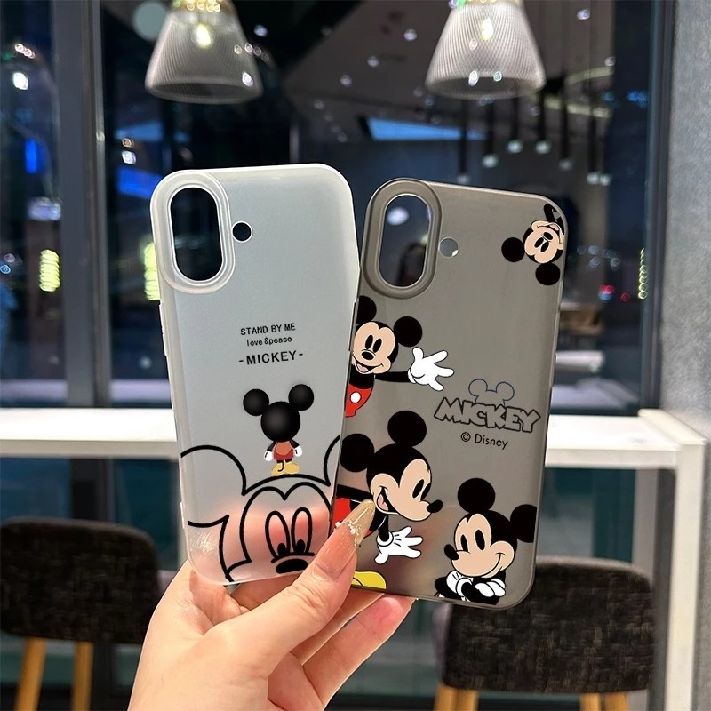เคสโทรศัพท์มือถืออะคริลิคใส For iPhone17 16 15 14 11 13 12ProMax X XS XR 7/8P นุ่มป้องกันการชน ส่งจากไทยส มิกกี้น่ารัก