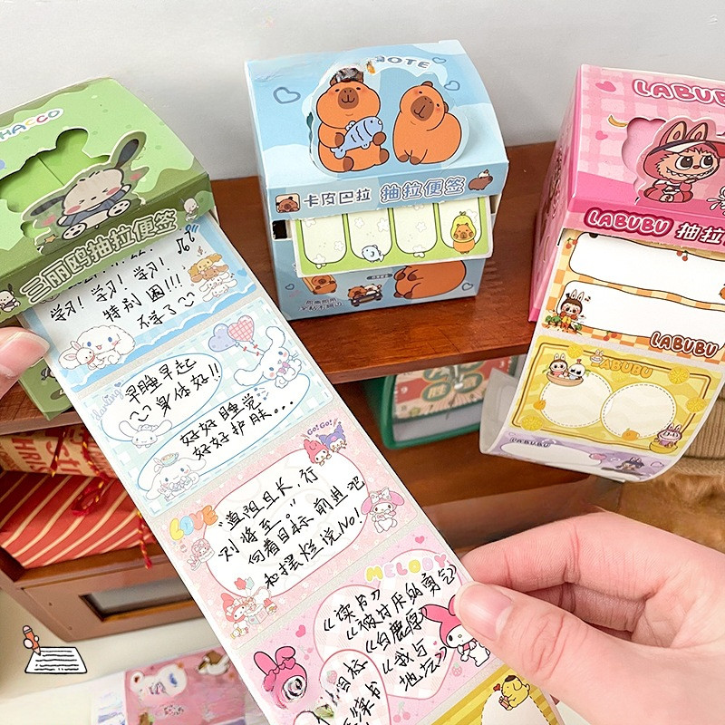 40 ชิ้นการ์ตูนดึงออกสะดวกชุดสติกเกอร์ Multi-functional Tearable Full Sticky N ครั้งสติกเกอร์นักเรียน DIY Journal ตกแต่งสติกเกอร์