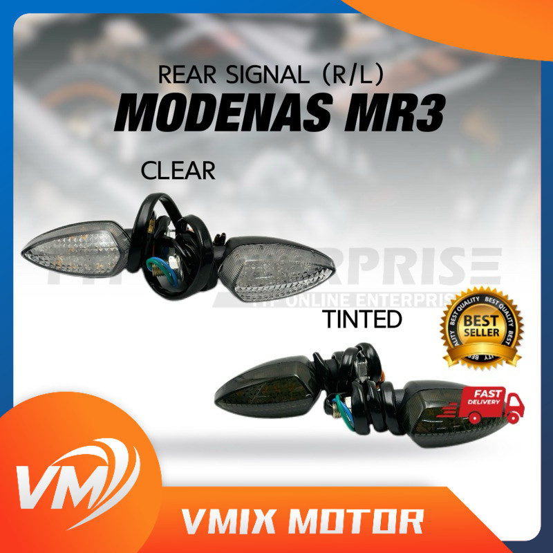 MODENAS MR3 ป้ายด้านหลัง R/L (CLEAR/TINTED) ป้าย BELAKANG MR 3 MR3