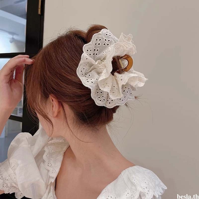 besla.thHigh-endขนาดใหญ่ผมClawคลิปบัลเล่ต์สไตล์Retro Headdressกิ๊บติดผมหญิงลูกไม้elegant