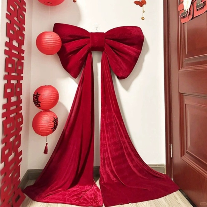 Zzz ขนาดใหญ่สีแดงสีชมพู Plushie Bows 1PC สําหรับฉากหลังปาร์ตี้ตกแต่ง Big Bows