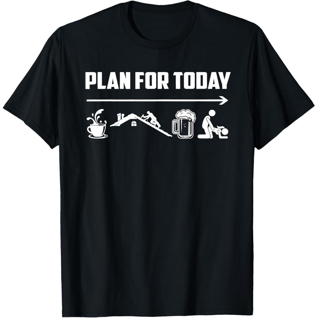 Funny Roofing Roofer - Plan For Today Coffee Roofing Beer T-Shirt
